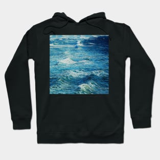 Blue Ocean Waves Rolling on the California Coast Hoodie